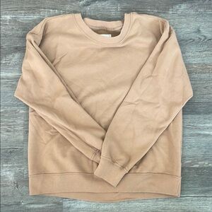 Abercrombie & Fitch Tan Crewneck Sweater Soft Knit Relaxed Fit